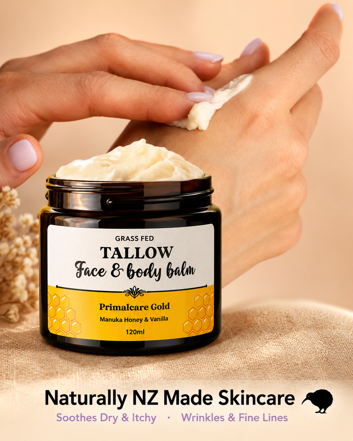 Honey tallow balm